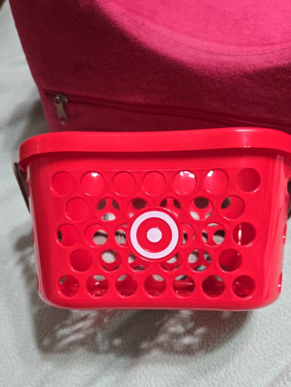 Target Playground Red Plastic Storage Basket with Handle